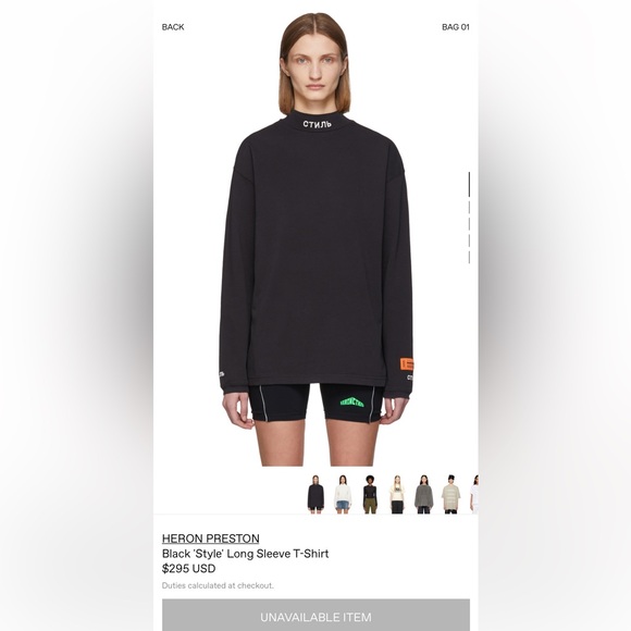 Heron Preston “Style” Black Long Sleeve Turtle Neck Tee - Picture 10 of 16
